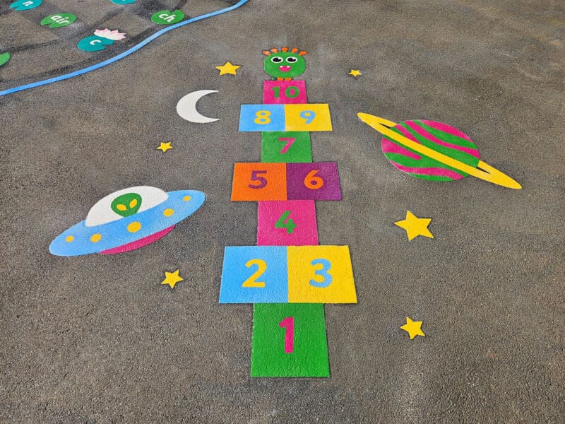 Alien-Hopscotch-Playground-Marking