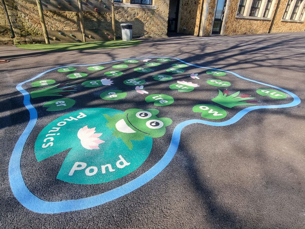 Limpsfield-CE-Infant-School-Custom-Phonics-Pond-Playground-Marking