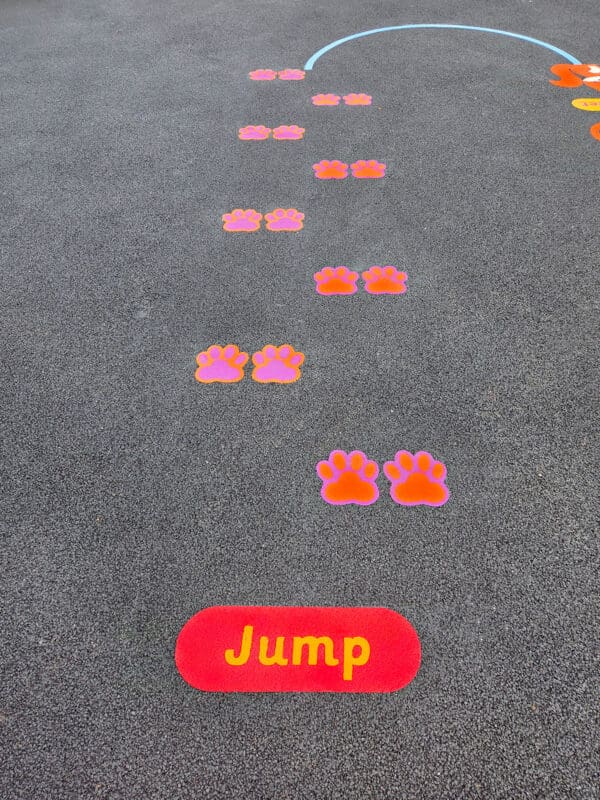 Paw-Print-Jump-Station-Playground-Marking-2