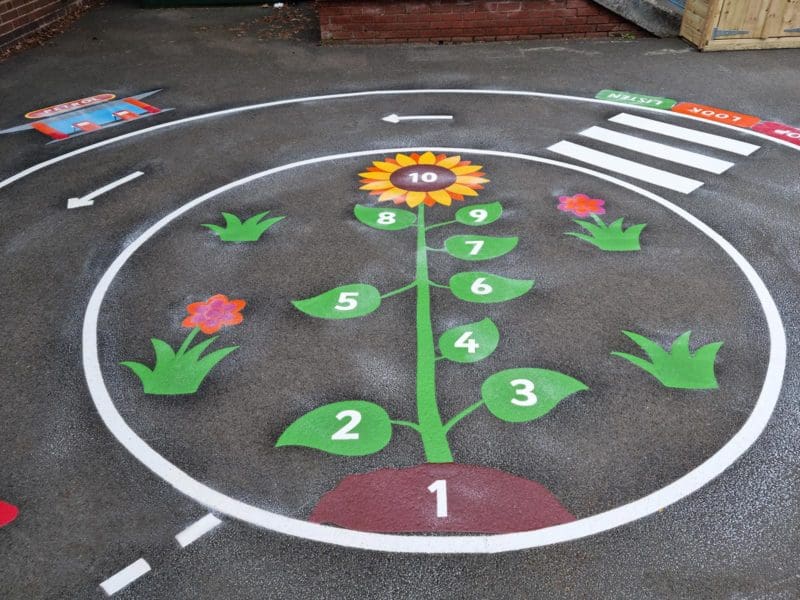 Sunflower-Hopscotch-Playground-Marking