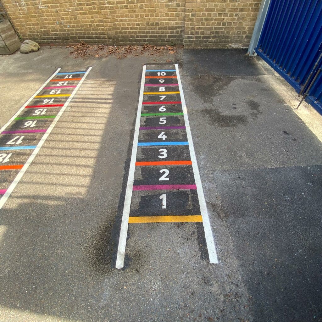 Number Ladder 0-10 Playground Marking - For Schools