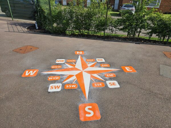 16-Point-Compass-Playground-Marking-Wyton-on-the-Hill