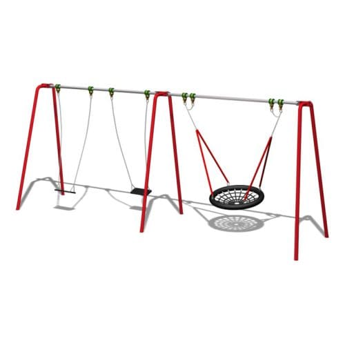 2 swings and basket swing