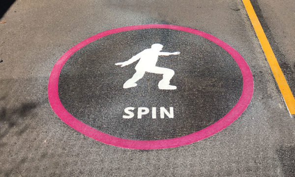 Spin Active Spot Outline Playground Marking