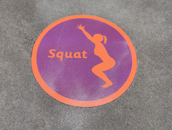 Squat Active Spot Solid Playground Marking