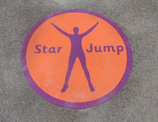 Star Jump Active Spot Playground Marking