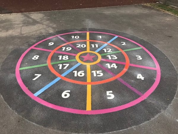 Outline Target 1-20 Playground Marking