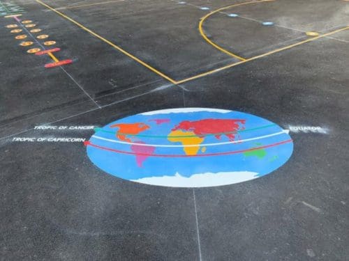 World Map Playground Marking - School Playground Markings