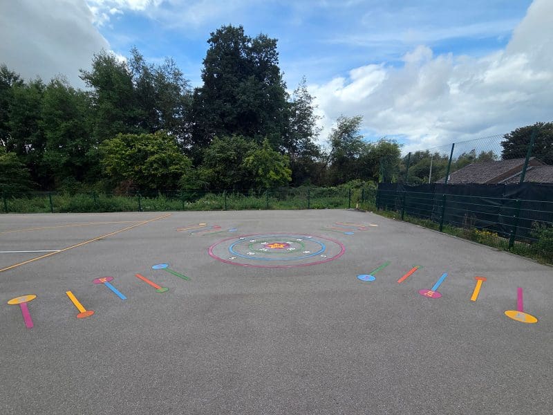 4-Way-Outline-Target-With-Custom-Throw-Lines-Playground-Marking