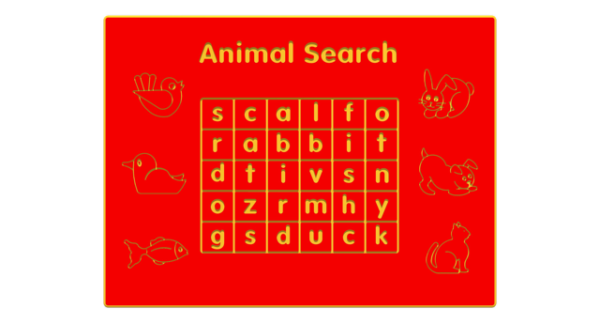 Animal Search Play Panels