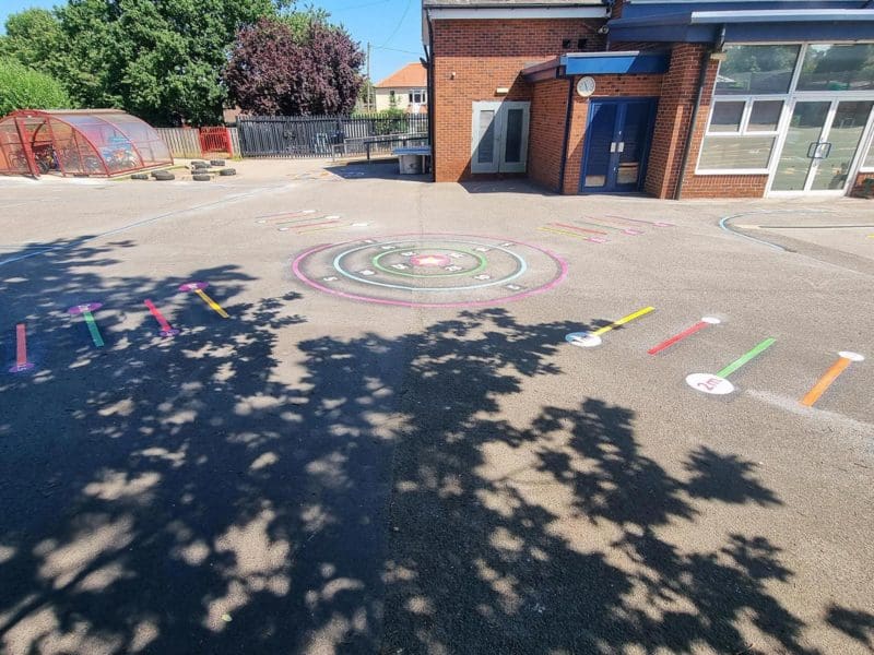 Castledyke-Primary-School-4-Way-Target-Playground-Marking