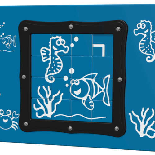 Fish Tile Slide Puzzle Play Panel