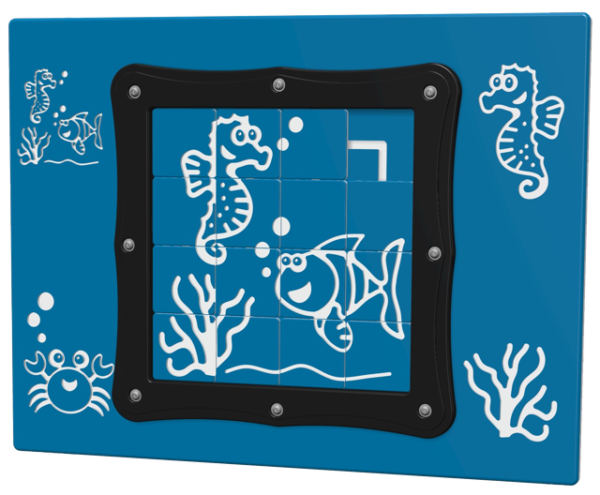 Fish Tile Slide Puzzle Play Panel