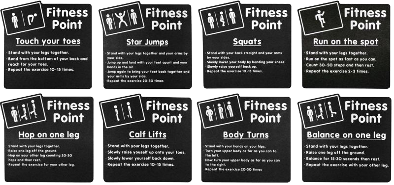 Fitness Exercise Station Play Panels