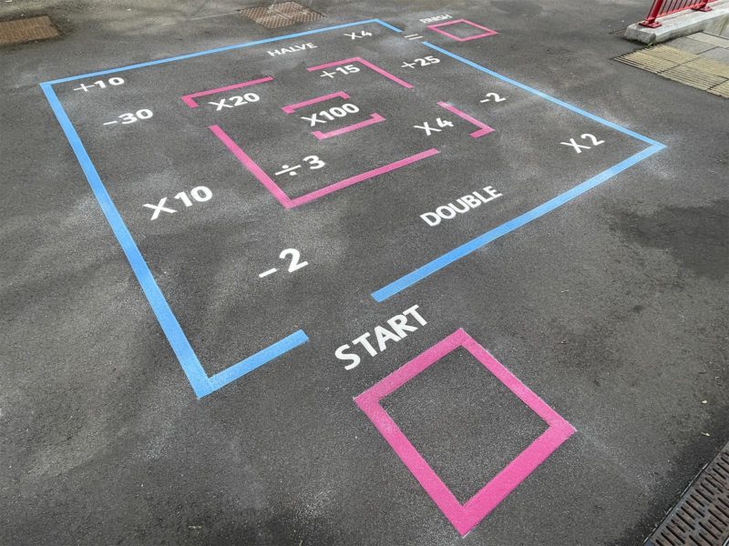 Hillside-Junior-School-Maths-Maze-Playground-Marking