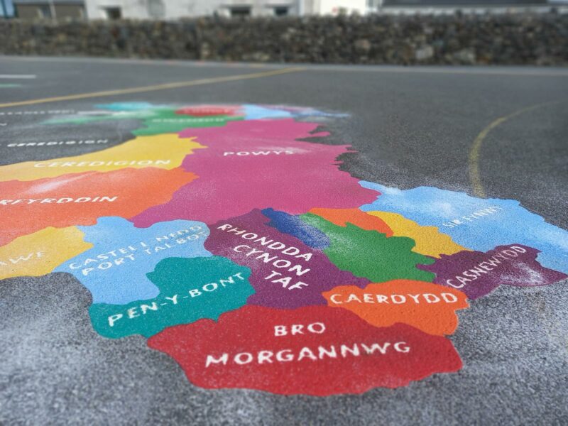 Llanllyfni-School-Map-of-Wales-Playground-Marking-2