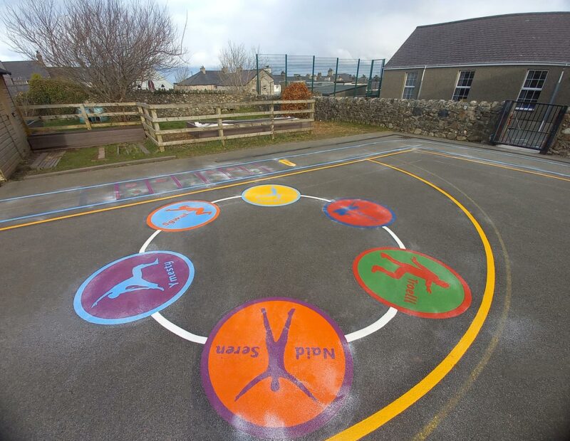 Llanllyfni-School-Map-of-Wales-Playground-Marking-4