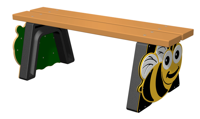 Mini Beast Bee and Snail Backless Bench 1200mm