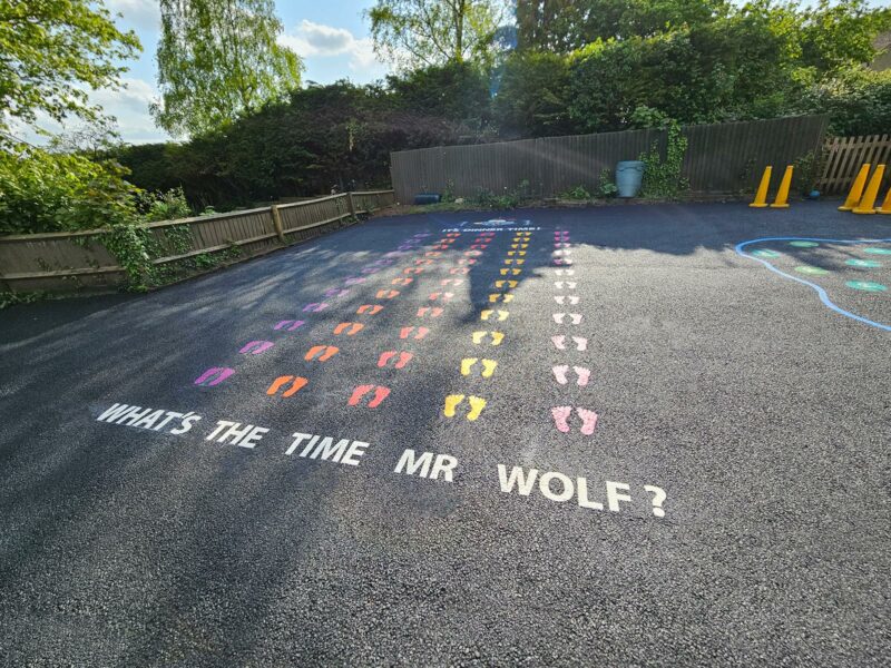 Mr-Wolf-Footprints-Playground-Markings-Charlbury-Primary