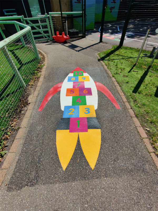 Oakleigh-School-Rocket-Hopscotch-Playground-Marking