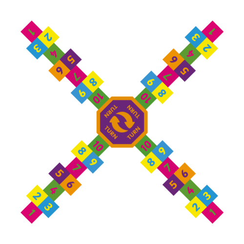 Playground-Marking-4-Way-Hopscotch-300mm