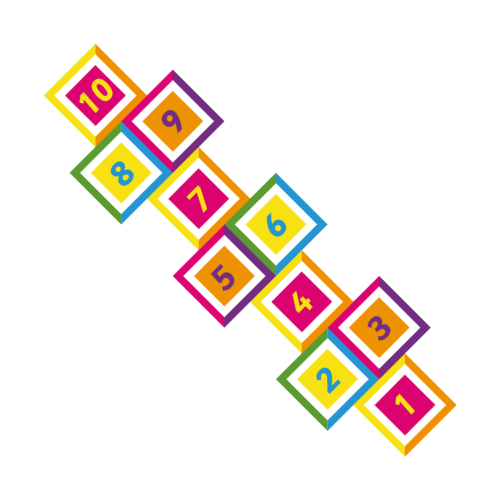 Playground-Marking-Outline-Hopscotch-With-Solid-Squares