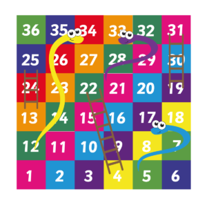 Snakes & Ladders 1-36 Solid Playground Marking