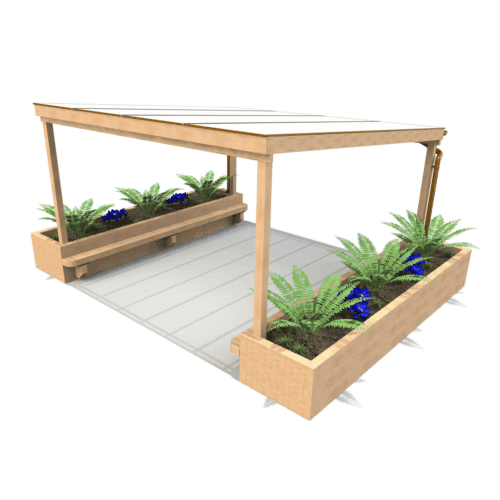 Polycarbonate-Shelter-With-Planters-and-Seats