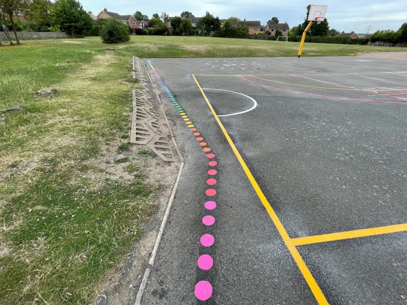 Richard-Hill-C-of-E-Primary-Mile-a-Day-Dots-Playground-Marking