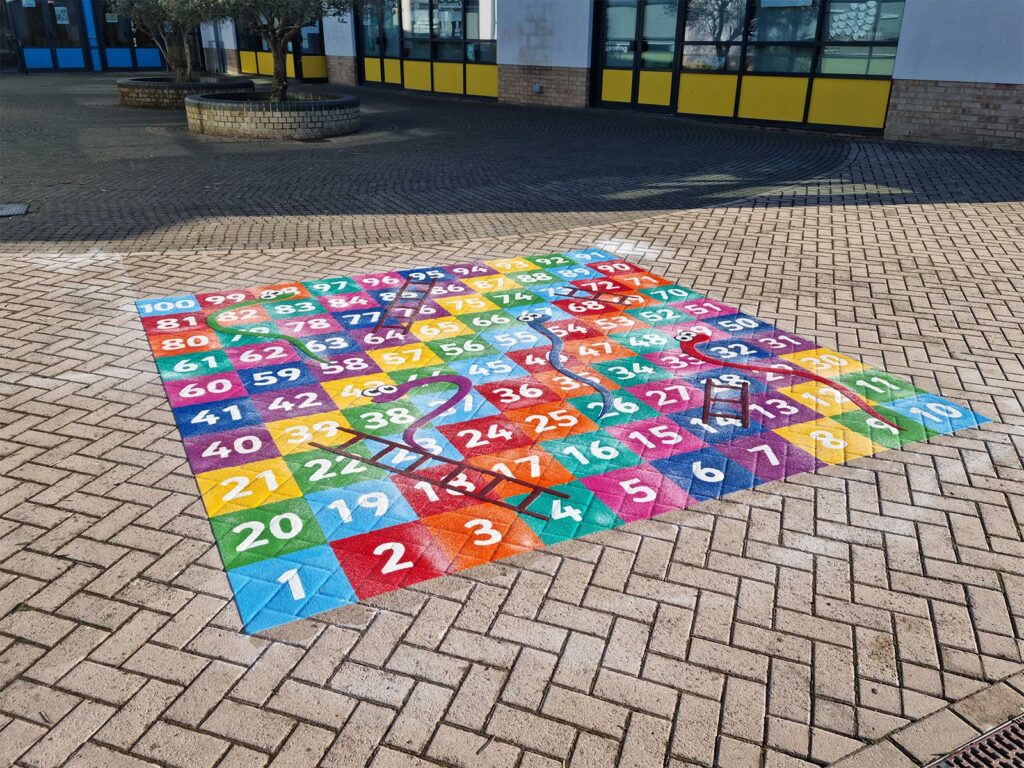 Solid-Snakes-and-Ladders-Playground-Marking-Small-Seven-Fields