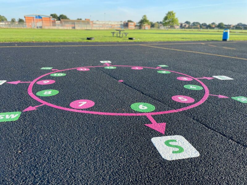 Somerford-Primary-School-Compass-Clock-Playground-Marking-3