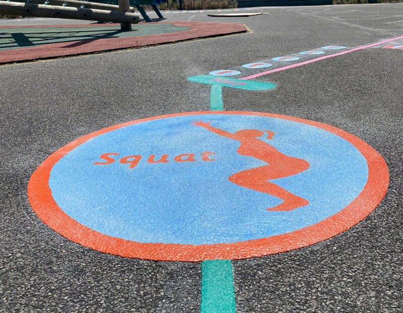 Squat-Solid-Active-Spot-Playground-Marking