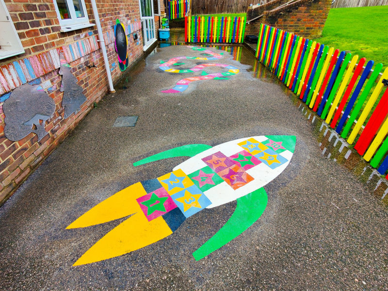 St-Peters-Hall-Rocket-Twin-Hopscotch-Playground-Marking